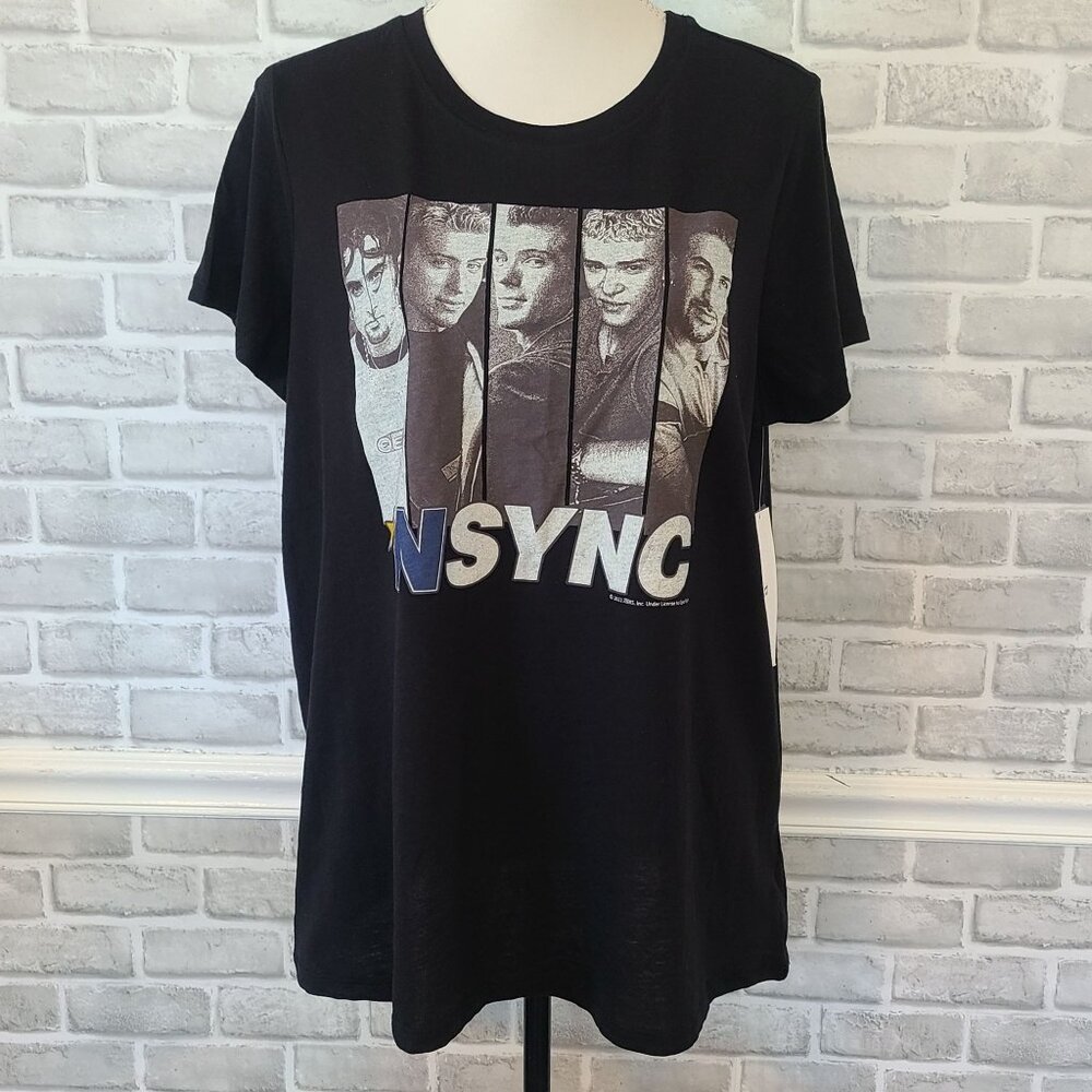 Torrid NSYNC Classic Fit Crew Tee Cotton Black NEW Plus Size 1X